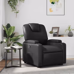 vidaXL Fauteuil inclinable Noir Similicuir