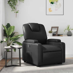 vidaXL Fauteuil inclinable Noir Similicuir