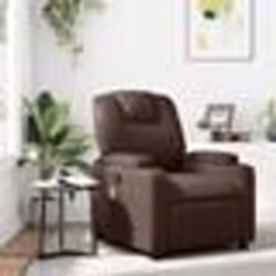 vidaXL Fauteuil de massage inclinable Marron Similicuir