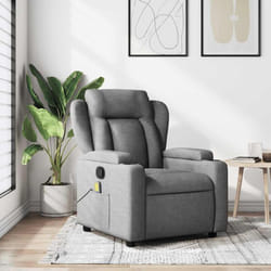 Vidaxl - Fauteuil de massage inclinable Gris foncé Tissu