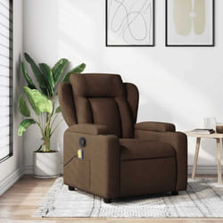 Vidaxl - Fauteuil de massage inclinable Marron Tissu