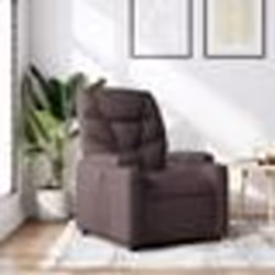 vidaXL Fauteuil inclinable Marron foncé Tissu