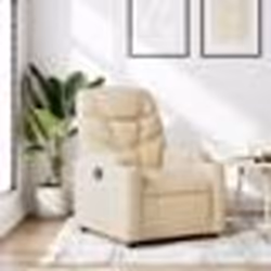 vidaXL Fauteuil inclinable Crème Tissu
