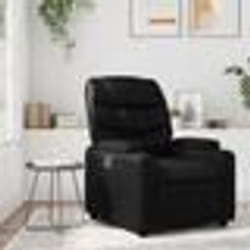 vidaXL Fauteuil inclinable Noir Similicuir