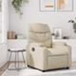 vidaXL Fauteuil inclinable Crème Similicuir