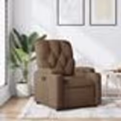 vidaXL Fauteuil inclinable Marron Tissu