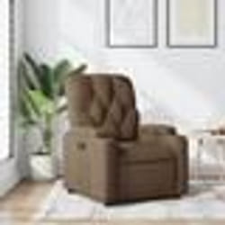 vidaXL Fauteuil inclinable Marron Tissu