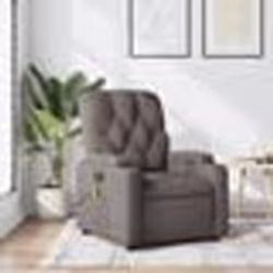 vidaXL Fauteuil de massage inclinable Taupe Tissu