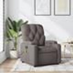 vidaXL Fauteuil de massage inclinable Taupe Tissu