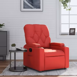 vidaXL Fauteuil inclinable Rouge Similicuir