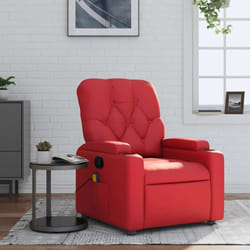 Vidaxl - Fauteuil de massage inclinable rouge similicuir