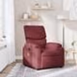 vidaXL Fauteuil de massage inclinable Rouge bordeaux Tissu