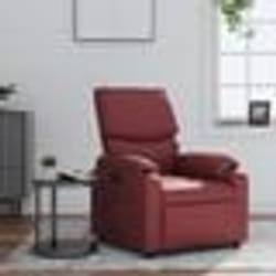 vidaXL Fauteuil inclinable Rouge bordeaux Similicuir