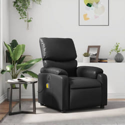 Vidaxl - Fauteuil de massage inclinable Noir Similicuir