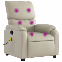 VidaXL 373442, Simili-cuir, Crème, mousse, 110 kg, 750 mm, 990 mm
