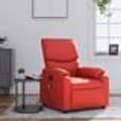 vidaXL Fauteuil de massage inclinable rouge similicuir