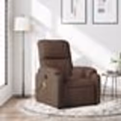 vidaXL Fauteuil inclinable de massage marron tissu microfibre