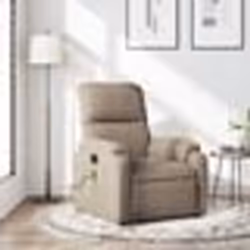 vidaXL Fauteuil inclinable de massage taupe tissu microfibre