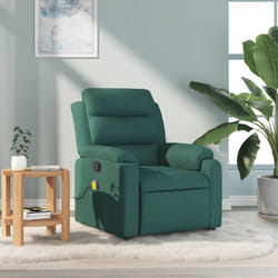Vidaxl - Fauteuil de massage inclinable Vert foncé Tissu