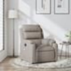 vidaXL Fauteuil de massage inclinable Taupe Tissu