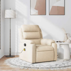 Vidaxl - Fauteuil de massage inclinable Crème Tissu