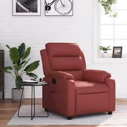 vidaXL Fauteuil inclinable Rouge bordeaux Similicuir