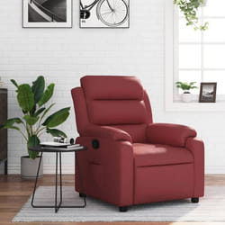 vidaXL Fauteuil inclinable Rouge bordeaux Similicuir