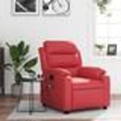 vidaXL Fauteuil de massage inclinable rouge similicuir