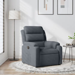 Vidaxl - Fauteuil inclinable Gris foncé Velours