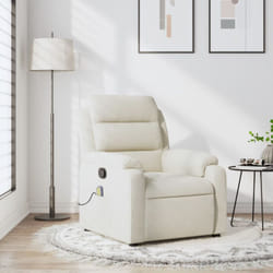 Vidaxl - Fauteuil de massage inclinable crème velours