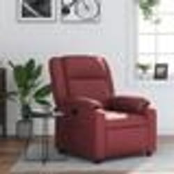 vidaXL Fauteuil inclinable Rouge bordeaux Similicuir