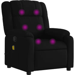 vidaXL Fauteuil de massage inclinable Noir Tissu