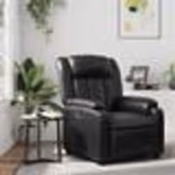 vidaXL Fauteuil inclinable Noir Similicuir