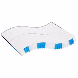 VidaXL 3206422, Taille Queen, Matelas à ressorts, Moyen, Noir, Bleu, Blanc, Polyester, 1600 mm