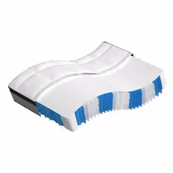 VidaXL 3206442, Taille enfant / adulte, Matelas à ressorts, Moyen, Noir, Gris, Blanc, Polyester, Polyester
