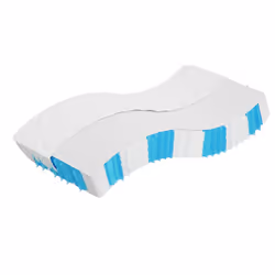 VidaXL 372826, Taille lit simple/twin, Matelas à ressorts, Moyen, Noir, Blanc, Polyester, mousse