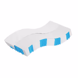VidaXL 372828, Taille enfant / adulte, Matelas à ressorts, Moyen, Noir, Blanc, Adultes, Polyester
