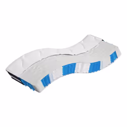 VidaXL 372848, Taille lit simple/twin, Matelas à ressorts, Moyen, Noir, Bleu, Blanc, Polyester, mousse