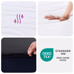 VidaXL 372849 matelas Taille enfant / adulte High density foam mattress - Vue supplémentaire 8