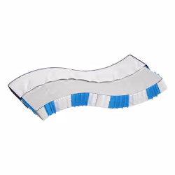 VidaXL 372853, Taille double/complet, Matelas à ressorts, Moyen, Noir, Bleu, Blanc, Polyester, mousse