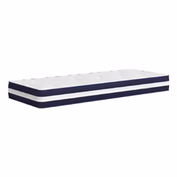 VidaXL 372857, Mini taille unique, Matelas à ressorts, Medium/Hard, Noir, Bleu, Blanc, Polyester, mousse