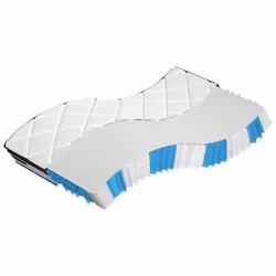 VidaXL 372894, Taille enfant / adulte, Matelas à ressorts, Moyen, Noir, Blanc, Polyester, mousse