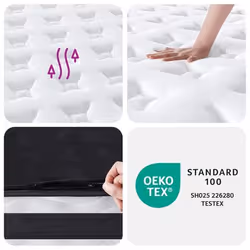 VidaXL 372912 matelas Taille enfant / adulte Matelas à ressorts - Vue supplémentaire 4