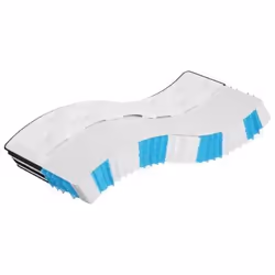 VidaXL 372914, Matelas à ressorts, Moyen, Noir, Gris, Blanc, Polyester, Polyester, 900 mm