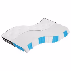 VidaXL 372917, Taille enfant / adulte, Matelas à ressorts, Moyen, Noir, Gris, Blanc, Polyester, mousse