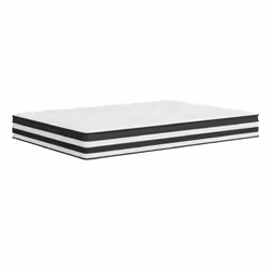 VidaXL 372920, Taille double/complet, Matelas à ressorts, Moyen, Noir, Gris, Blanc, Polyester, mousse