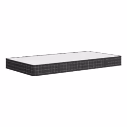 VidaXL 372937, Mini taille unique, Matelas à ressorts, Moyen, Noir, Gris foncé, Blanc, Polyester, mousse