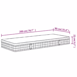 VidaXL 372940 matelas Taille enfant / adulte Matelas à ressorts - Vue supplémentaire 8