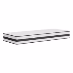 VidaXL 372955, Taille enfant / adulte, Matelas à ressorts, Moyen, Noir, Gris foncé, Blanc, Polyester, mousse