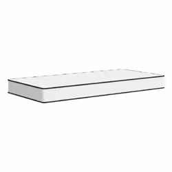 VidaXL 372971, Taille enfant / adulte, Matelas à ressorts, Moyen, Noir, Blanc, Polyester, mousse